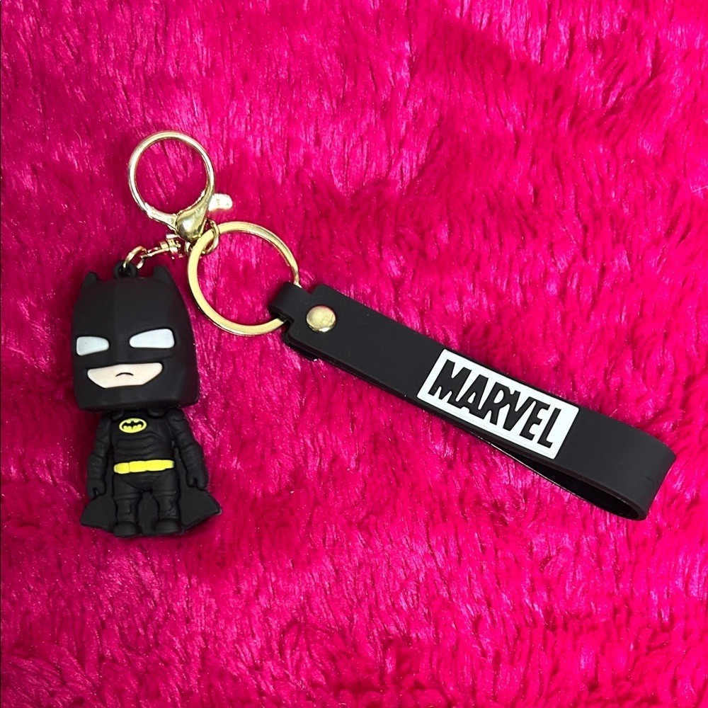 Marvel Black and Yellow Batman Keychain